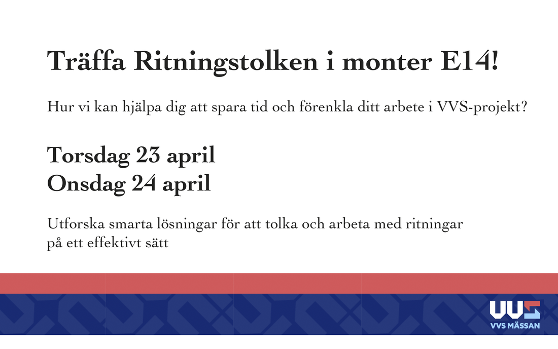 VVS-Mässan i april!